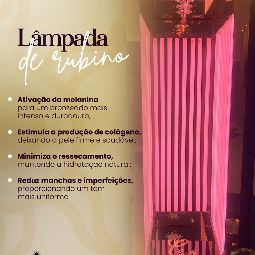 Lâmpada de Rubino-bronze perfeito e com segurança