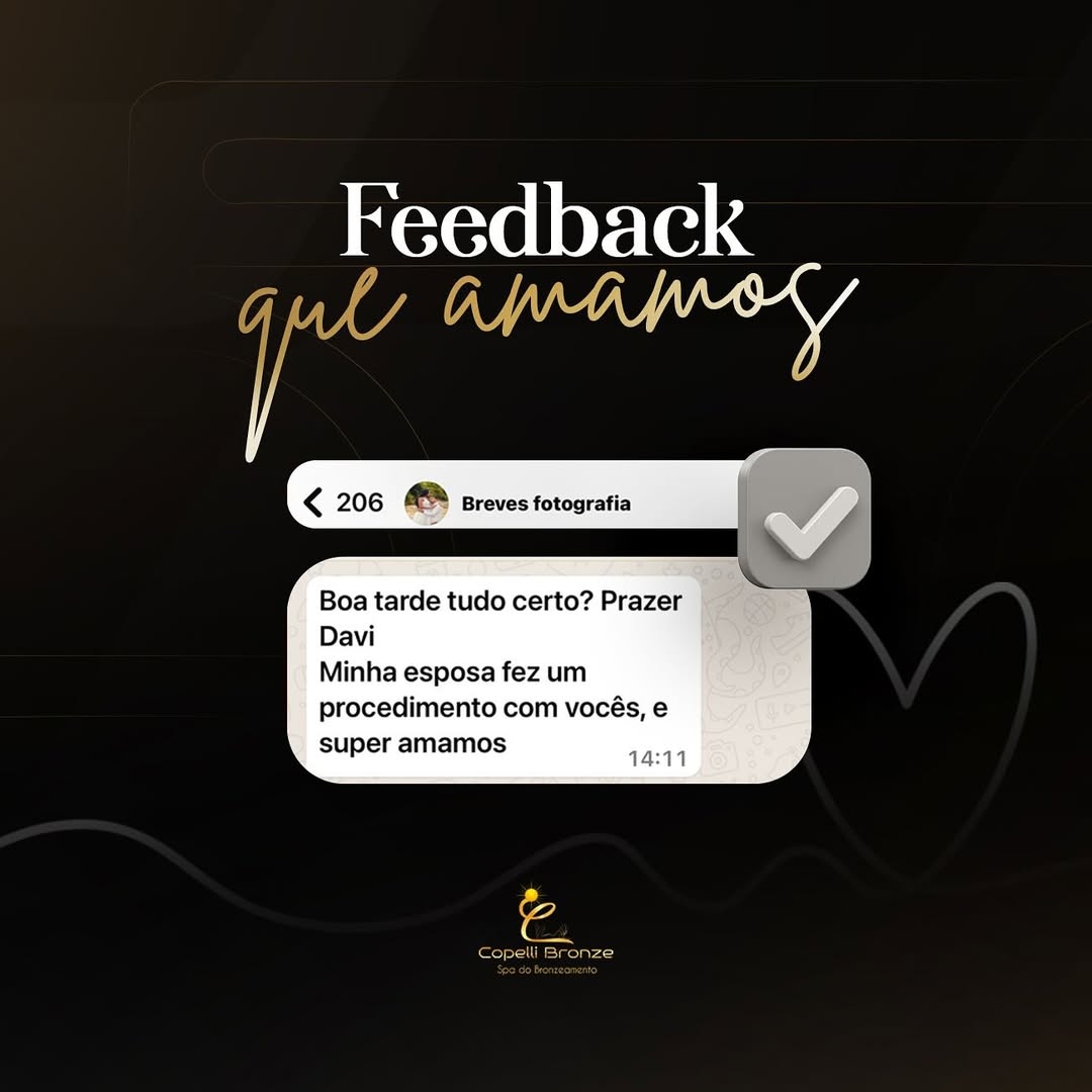 Adoramos feedback-confira esse depoimento